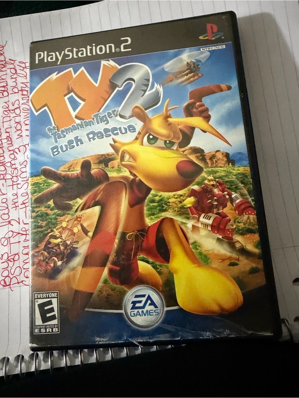 Ty PlayStation 2 Game — Blue & Yellow Cover Art